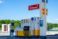 Geseke, Germany - August 07, 2021: Shell V-power fuel station