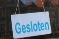 Gesloten closed sign Royalty Free Stock Photo