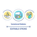 Gestational diabetes concept icon