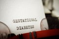 Gestational diabetes phrase Royalty Free Stock Photo