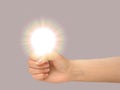 Gesture 12 (light bulb) Royalty Free Stock Photo