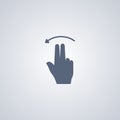 Gesture double tap left, vector best flat icon