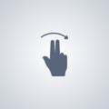 Gesture double tap right, vector best flat icon