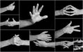 Gesture exspression. Collage of images. Male hands