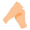 Gesture handclap icon cartoon vector. Show applause