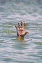 Gesture for the help of a drowning man