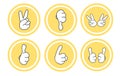 Gesture icon set Royalty Free Stock Photo