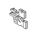 gesture show delivery direction isometric icon vector illustration Royalty Free Stock Photo