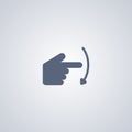 Gesture slide down, vector best flat icon