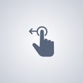 Gesture slide left , vector best flat icon