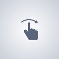 Gesture slide right, vector best flat icon