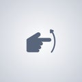 Gesture slide up, vector best flat icon