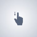 Gesture touch down, vector best flat icon