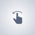 Gesture touch scroll left , vector best flat icon