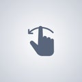 Gesture touch scroll left , vector best flat icon