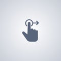 Gesture touch scroll right , vector best flat icon