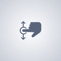 Gesture touch scroll , vector best flat icon