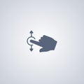 Gesture touch scroll, vector best flat icon
