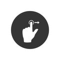 Gesture touch slide vector icon flat style