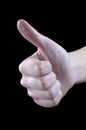 Gestures, thumb up, very good Royalty Free Stock Photo