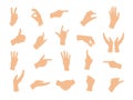 Gesturing hands. Hand with counting gestures, forefinger sign