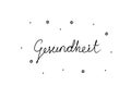 Gesundheit phrase handwritten with a calligraphy brush. Health in german. Modern brush calligraphy. Isolated word black