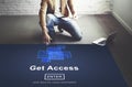 Get Access Availability Obtainable Online Internet Technology Co Royalty Free Stock Photo