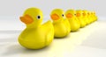 Get All Your Rubber Ducks In A Row Royalty Free Stock Photo