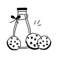 Get this amazing icon of cookie milk in trendy style Royalty Free Stock Photo