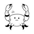 Get this amazing icon of crab in modern style Royalty Free Stock Photo