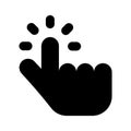 Get this amazing icon of finger tap, interactive vector design