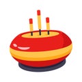Traditional chinese incense holder with sticks vector design Royalty Free Stock Photo
