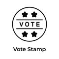 Get this amazing icon of vote stamp in modern style