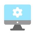 Get this amazon icon of computer setting in modern style Royalty Free Stock Photo