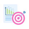 Get this beautiful icon of targeted analysis in modern flat style Royalty Free Stock Photo