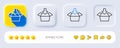 Get box line icon. Open delivery parcel sign. Cargo package. Neumorphic buttons. Vector