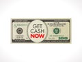 Get cash now - fast loan concept - 100 dollars with stopwatch