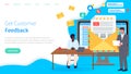 Get customer feedback website template. Managers and marketers study user experience response
