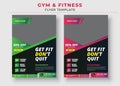 Get fit dont quit gym flyer, Gym Fitness Flyer Template