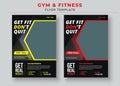 Get fit dont quit gym flyer, Gym Fitness Flyer Template