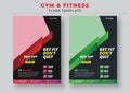 Get fit dont quit gym flyer, Gym Fitness Flyer Template