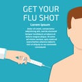 Get flu shot. Vector illustration