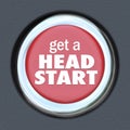 Get Head Start Red Button Competitive Advantage Early Edge Royalty Free Stock Photo