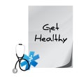 get healthy doctors prescription sign Royalty Free Stock Photo