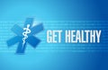 get healthy medical symbol illustration design