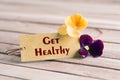 Get healthy tag Royalty Free Stock Photo