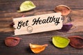 Get healthy word in card Royalty Free Stock Photo