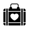 Get hold on this editable icon of honeymoon bag Royalty Free Stock Photo