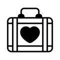 Get hold on this editable icon of honeymoon bag Royalty Free Stock Photo