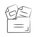 Get hold of this trendy doodle icon of documents folder Royalty Free Stock Photo